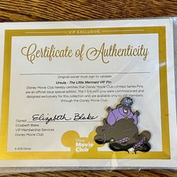 Disney Movie Club Ursula from The Little Mermaid  Collectible Pin NIB