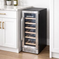 12-Inch Wine Fridge – Holds Up to 18 Bottles | Built-In or Freestanding