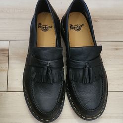 Dr. Martens Black Leather Slip-On Loafers