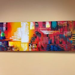 Hand Painted Textured Abstract Art