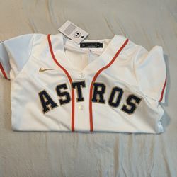 Alex Bregman Houston Astros Nike Women's 2023 Gold Collection Player Jersey - White/Gold