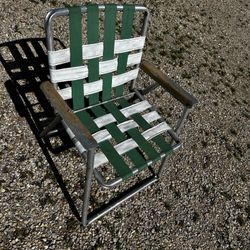 Green aluminum chair