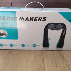 Magic Makers Shiatsu Back Shoulder And Neck Massager With Heat. New/Unopened