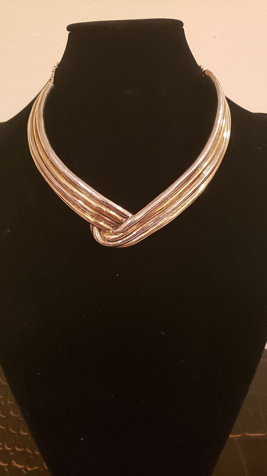 Sterling silver choker necklace