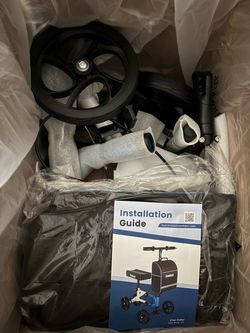 New Blue and White Foldable Knee Walker Scooter