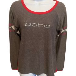 Bebe Sleepwear Longsleeve Top Size Small 