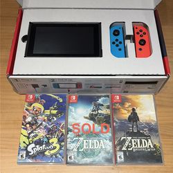 Nintendo Switch + 2 Games