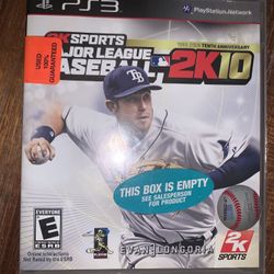 Major League Baseball 2K10 Playstation 3 Game PS3 Used Complete