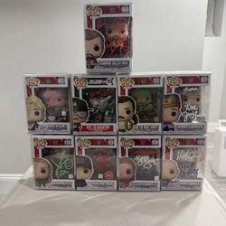 Wwe Signed Funkos With Protectors 
