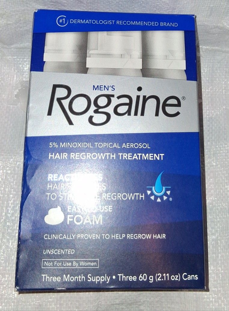 BRAND NEW Men's Rogaine Foam 3 Month Supply