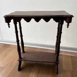 Antique Table with Shelf - End Table - Lamp Table