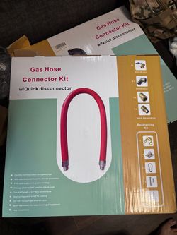 NEW (6x) Commercial Gas Hose Kits 3/4" x 48" w/ Quick Disconnect & Restraining Kits