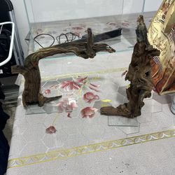 2 Logs With Acrilic Stand And 1 Dragon Stone