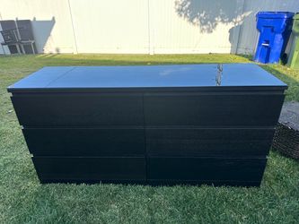 BLACK MALM (6) DRESSER
