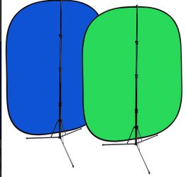Collapsible Blue and Green screen backdrop