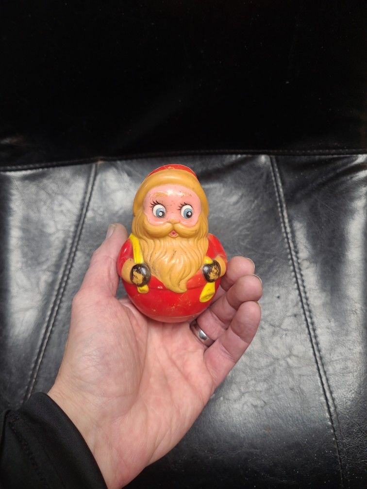 vintage rare find Santa rolly Polly toy
