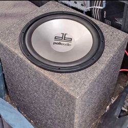 12" Polk Audio DB Series Subwoofer in carpeted enclosure