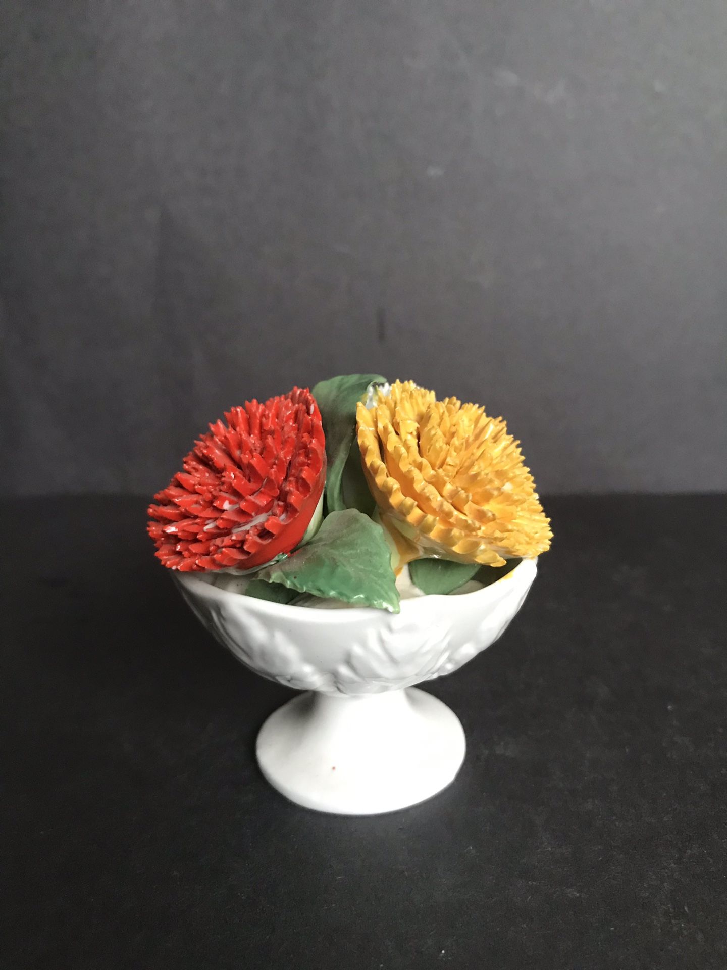 Vintage Fine Bone China Flower Pot October Made in England Crown Staffordshire