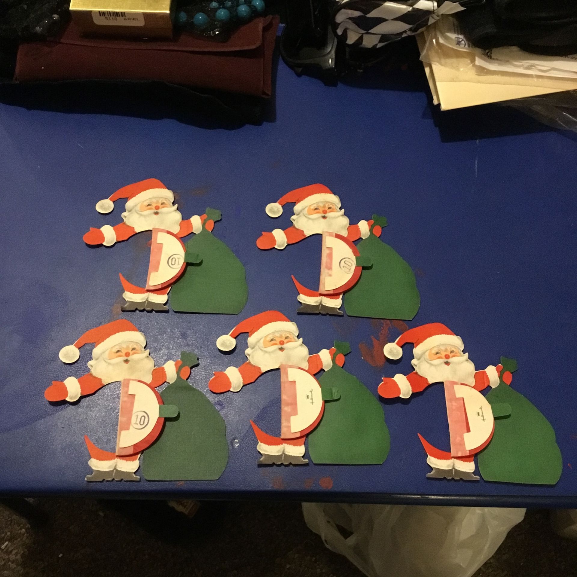 5 Hallmark Vintage Christmas Decorations Santa