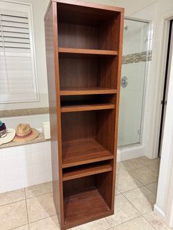 IKEA Tall Wood Bookcase with 5 Shelves