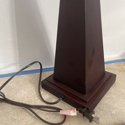 Mid Century Wood Lamp In Great Working Condition And Shape
