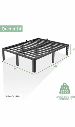 New queen bed frame 14”