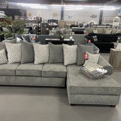 Grey Savanah Sectional Sofa 