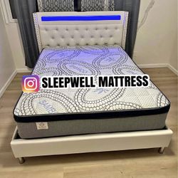 New Queen Bed Frame With Mattress 