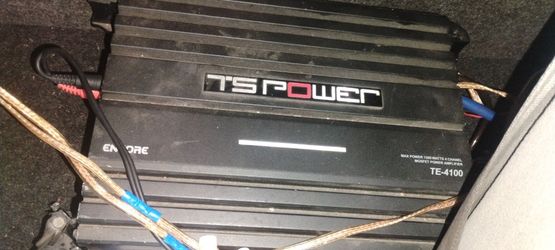 TS Power TE-4100 4-channel car audio amplifier.