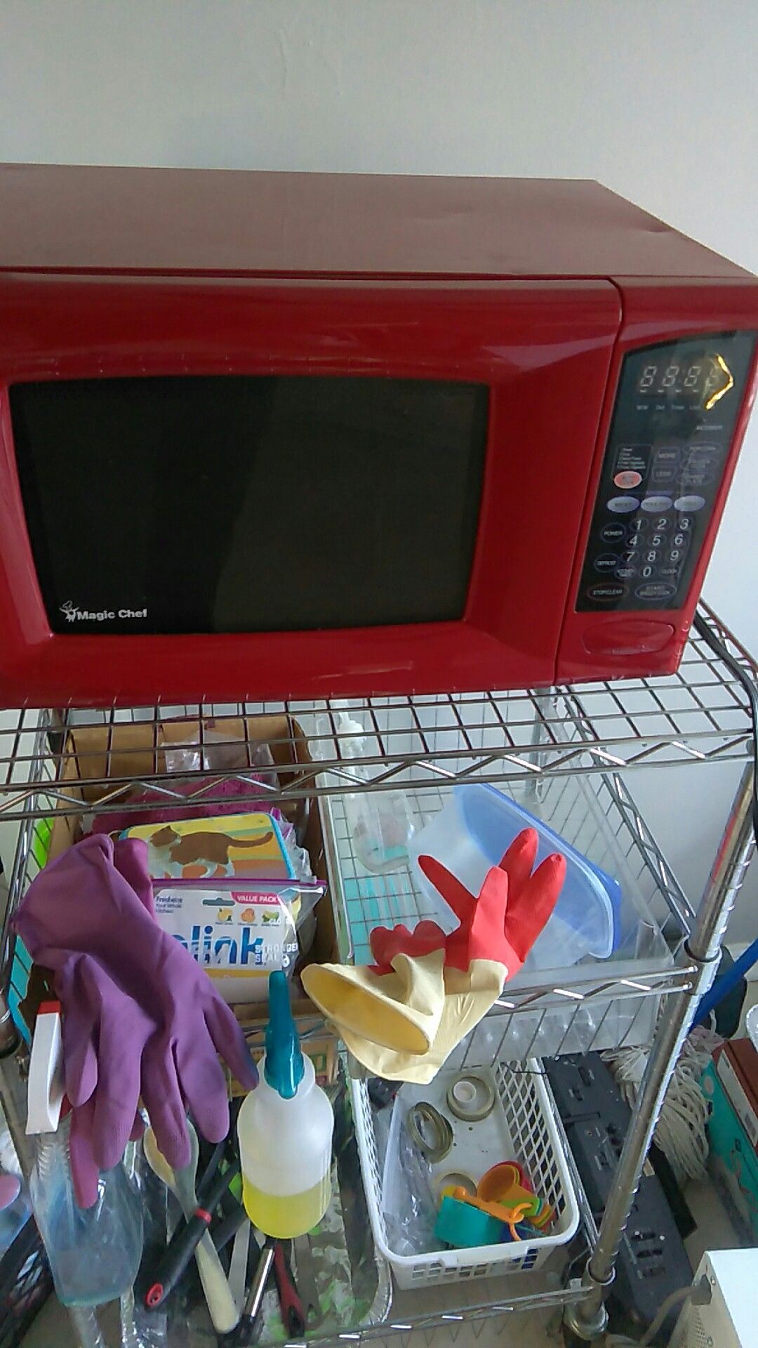 Red magic chef microwave for sale