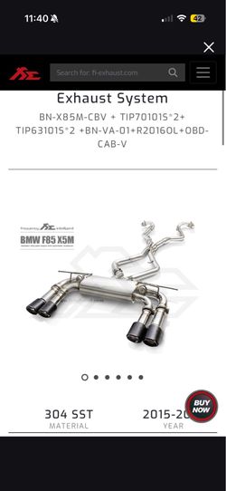 Fi Exhaust BMW X5M 2015-2018 Catback