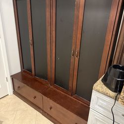 📦 Solid Wood Storage Cabinet / Pantry / book shelf– Dark Finish