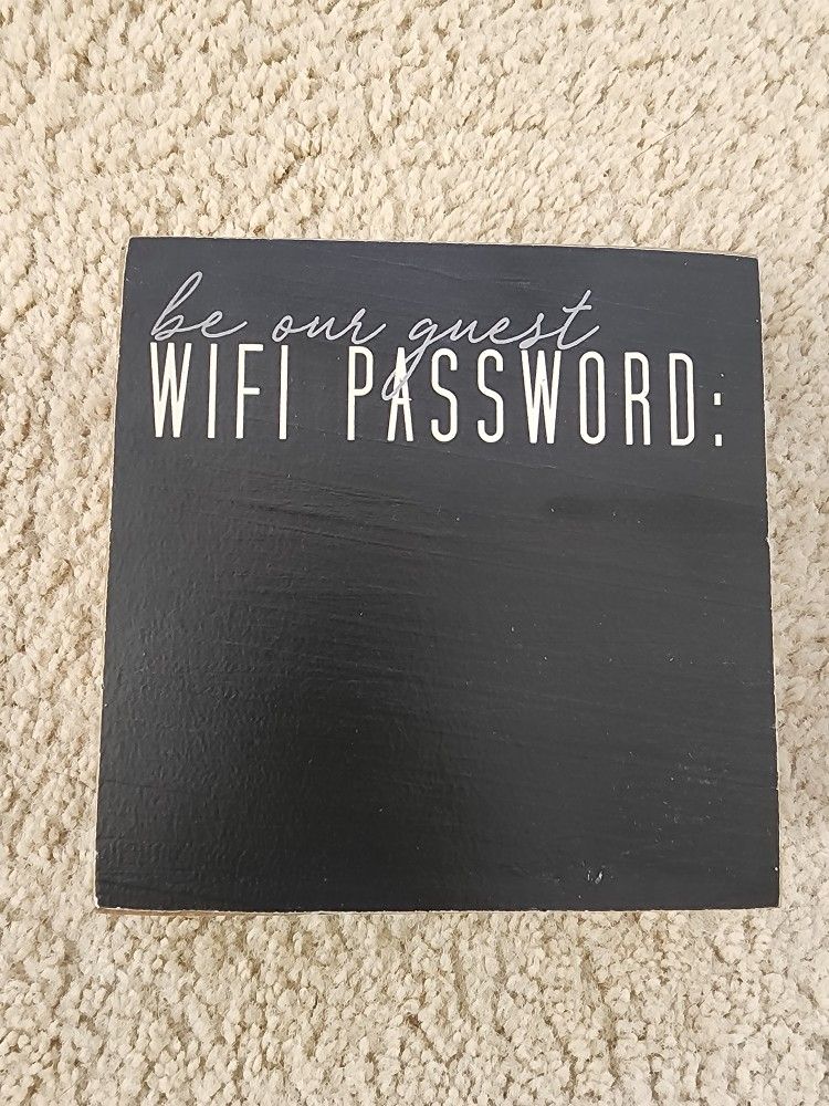 Brand New Hand Painted Wooden Wifi Chalk Sign