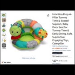tummy time pillow-prop a pillar, caterpillar