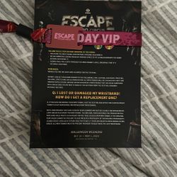2 Day VIP Pass Escape Halloween