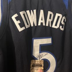 Signed Anthony Edwards Jersey With Coa 