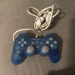 Nice✅ Official Sony PlayStation 1 - Clear Blue Controller Remote - Tested