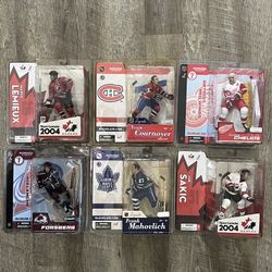 Series 1, 2, & 7 McFarlane SportsPicks - NHL - Mixed Figure Lot of 6 Vintage Y2K