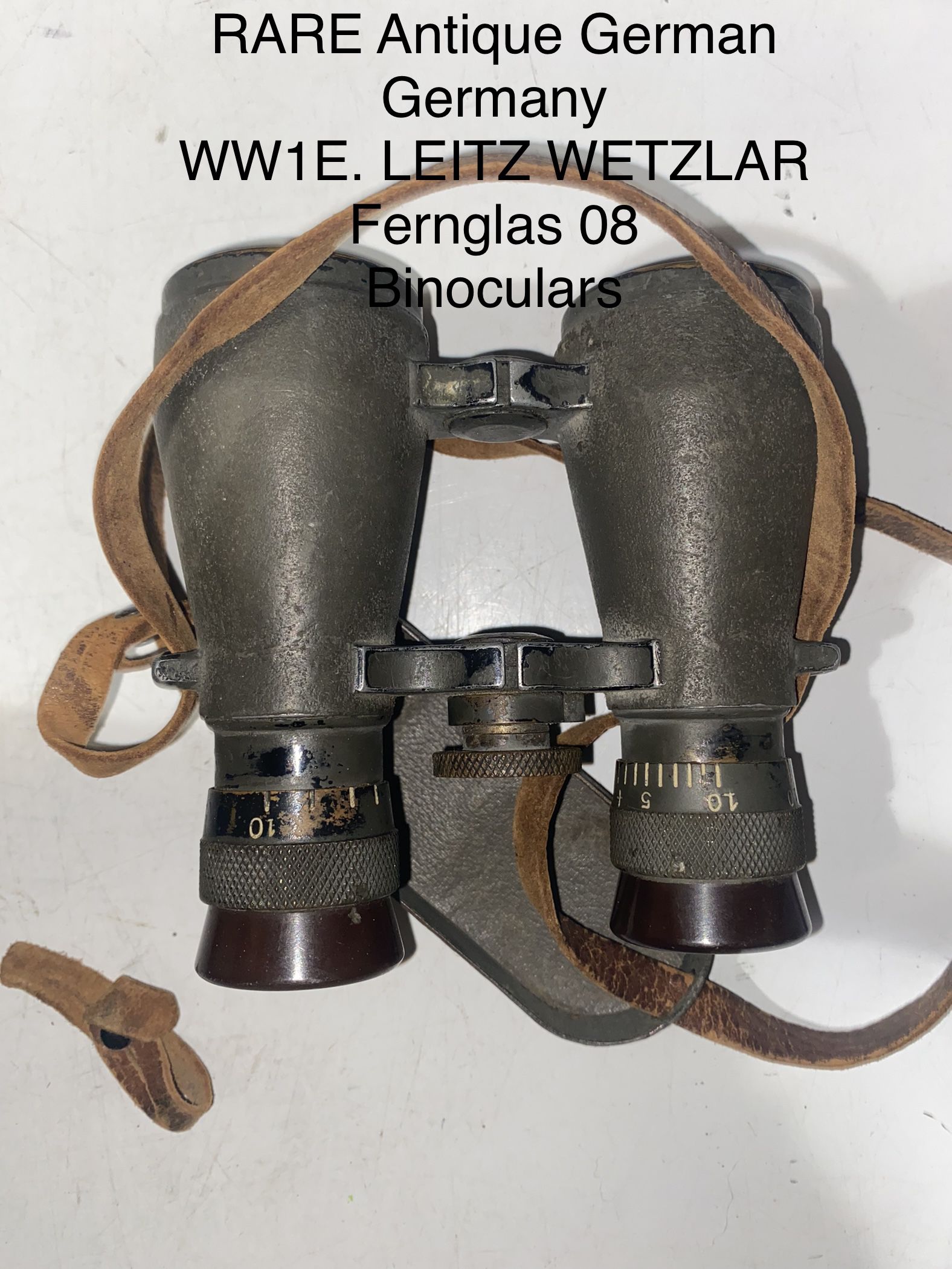 Rare Antique German Germany WW1E. LEITZ WETZLAR Fernglas 08 Binoculars