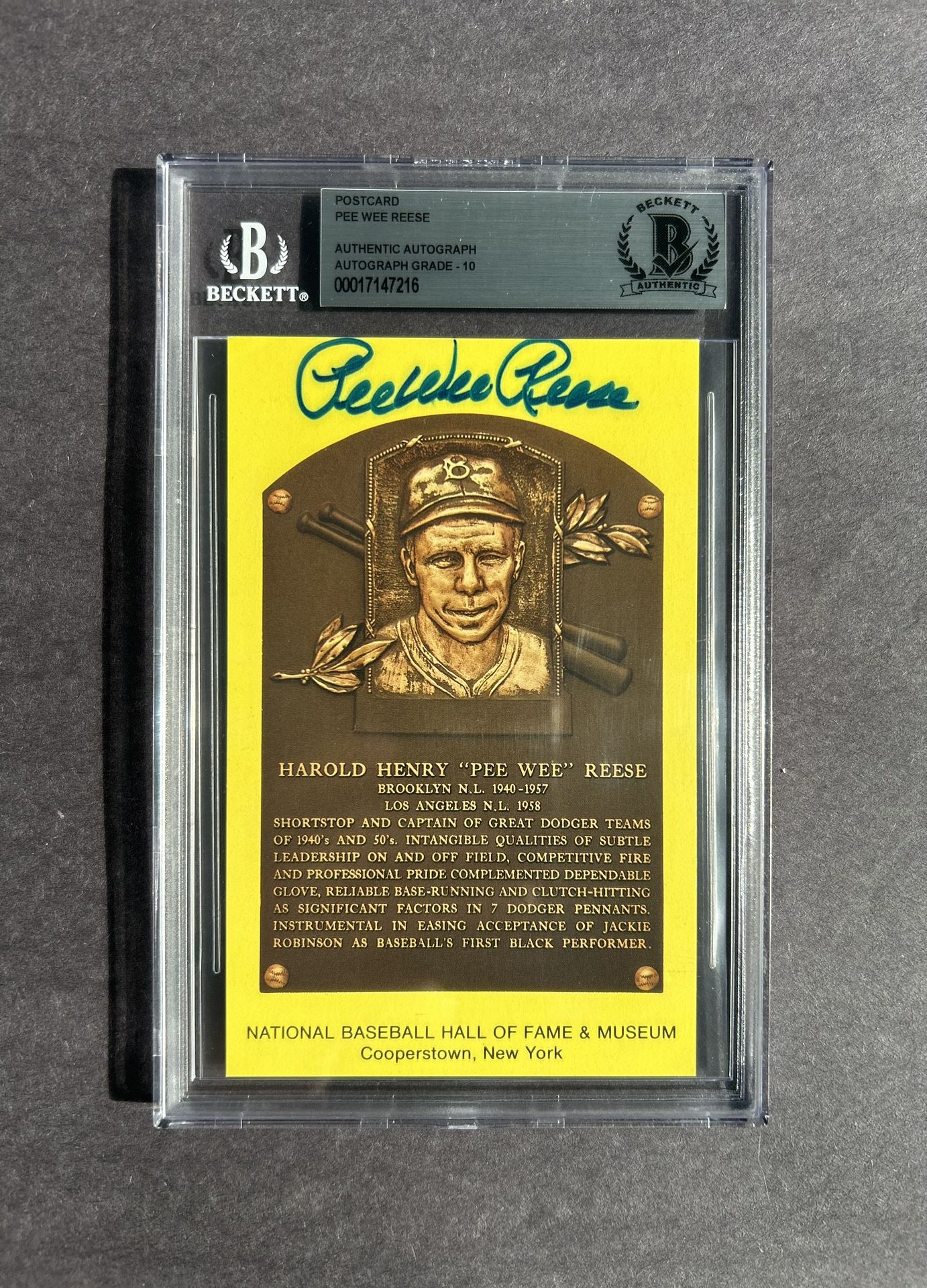 Pee Wee Reese HOF PC signed.Beckett/JSA Dual "10" Autograph. Negotiable,New Products : American Fashion Style Bags On Sale