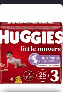 Huggies Little Movers Size 3 Diapers 25 Count