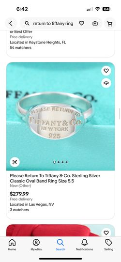 Oval Please Return To Tiffany’s Pinky Ring