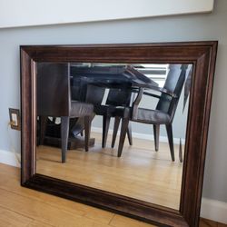 Dark Mahogany Wall Mirror EUC