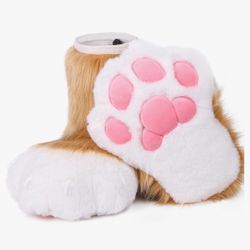Brown Fursuit Indoor Feet Paws
