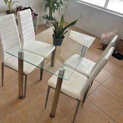 New Dining Room Set Comedor Nuevo Chairs With Glass Table 