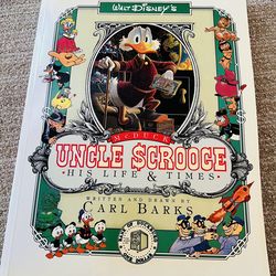1987 Disney Uncle Scrooge His Life & Times Carl Barks Hardcover Book