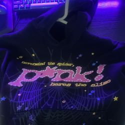 black p5nk spider hoodie.