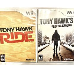 2 Lot Skate Bundle Tony Hawk's Proving Ground & Ride (Nintendo Wii) CIB Complete $25 OBO