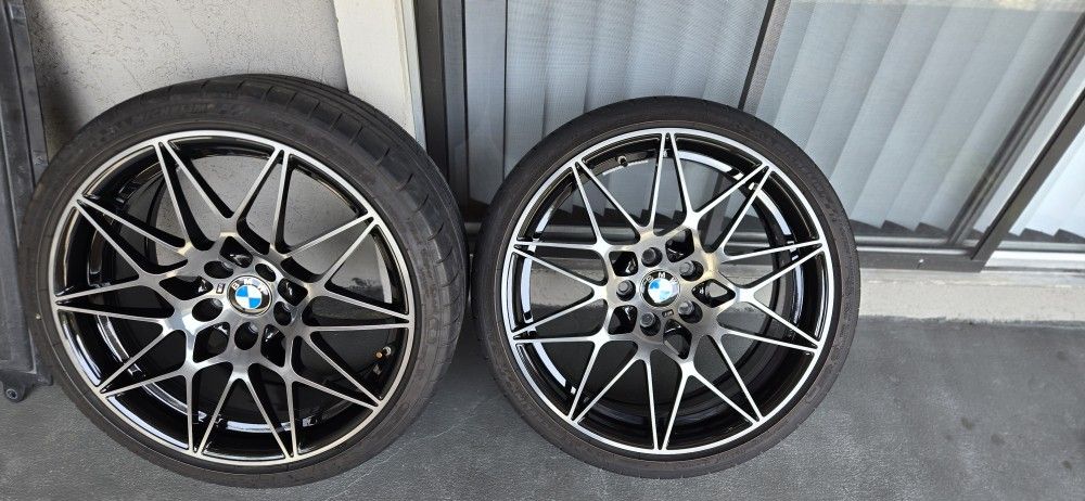 20” BMW M3 M4 Competition 666M Shadow Black Wheels  With Tires