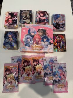 Anime Waifu Card Lot Sealed Booster Box, Extra Packs, and Loose Cards